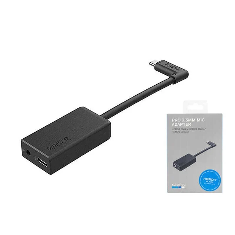Pro 3.5mm Mic Adapter for Gopro HERO12 HERO11 HERO10 HERO9 HERO8 HERO7 HERO6 HERO5 for GoPro Original Accessories