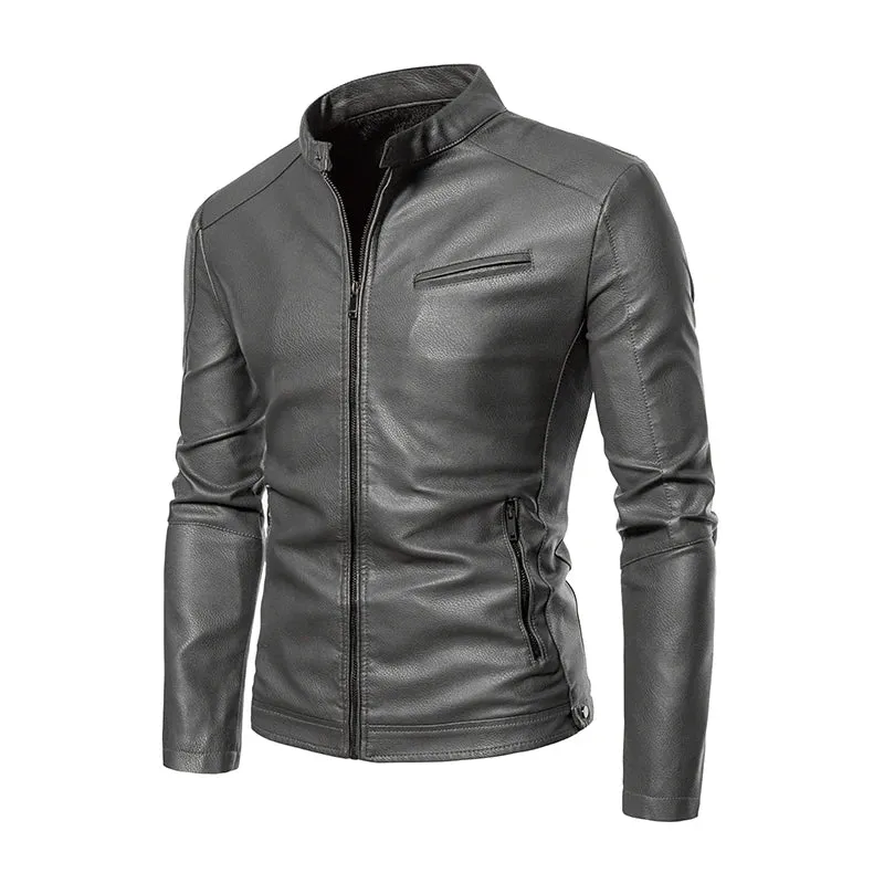 Vintage Classic Brown Leather Jacket Men High Quality Genuine Leather Spring Fall Thick Outdoor Coat Windproof Warm Thick Male