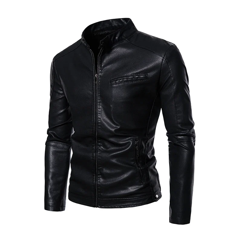 Vintage Classic Brown Leather Jacket Men High Quality Genuine Leather Spring Fall Thick Outdoor Coat Windproof Warm Thick Male