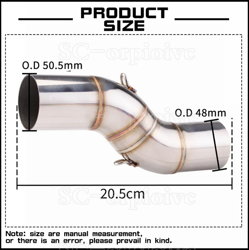 TRK502X Slip-on Exhaust Muffler Carbon Fiber Escape Moto Modified Middle link Pipe For Benelli TRK 502 X TRK 502X 2018 - 2021
