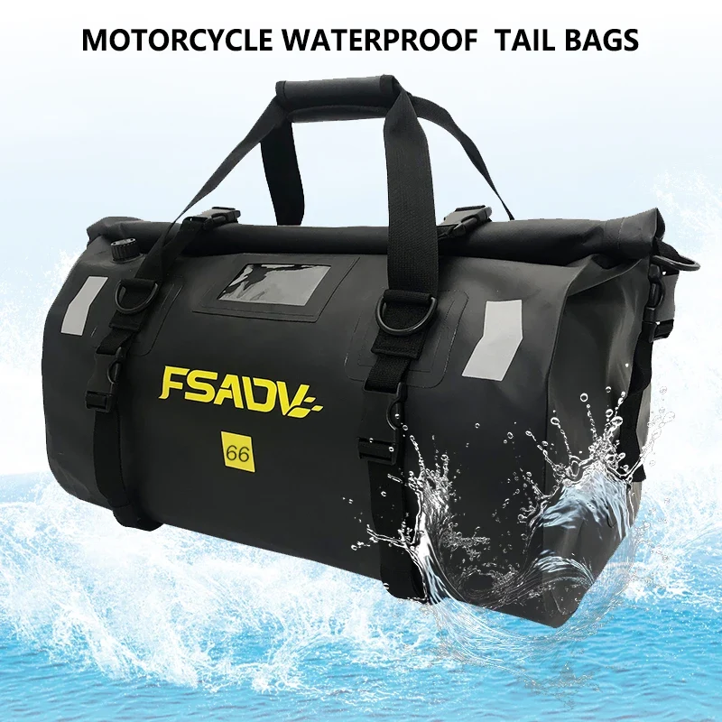 For BMW R1250GS For YAMAHA Suzuki Motorcycle Waterproof Tail Bag Travel Bag 40L 66L Motorbike Luggage Backpack Motorcycle Seat