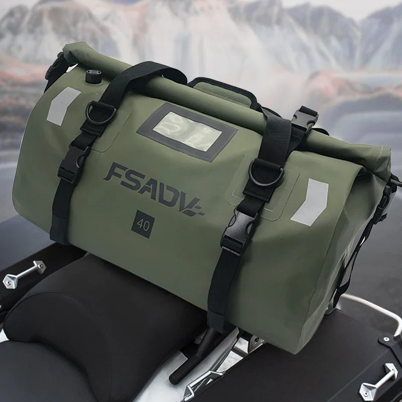 For BMW R1250GS For YAMAHA Suzuki Motorcycle Waterproof Tail Bag Travel Bag 40L 66L Motorbike Luggage Backpack Motorcycle Seat