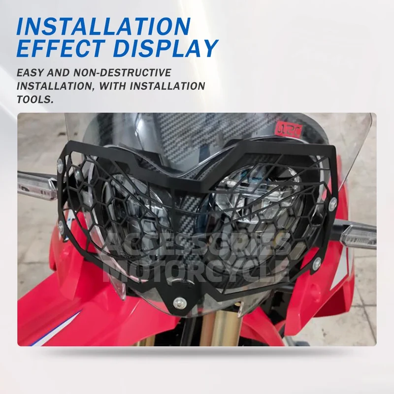 For Honda CRF300L CRF300 Rally CRF 300 L 300L 2021 Motorcycle Accessories Headlight Guard Protector Light Grill Protective Cover