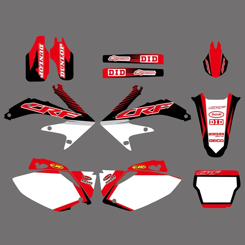 Customized For Honda 250 CRF 2009-04 GRAPHICS Stickers Emblem Decals Kits For Honda CRF250R CRF250 2004 2005 2006 2007 2008 2009