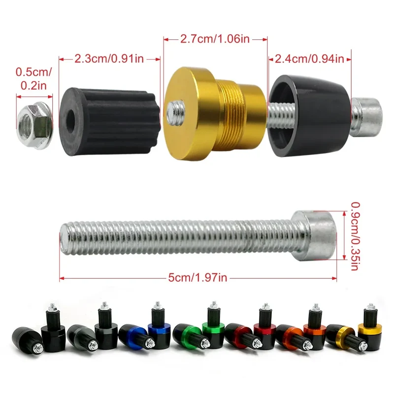 Universal Motorcycle 7/8" Handlebar Grip Ends Handle Bar Grip Cap End Plug Slider For HONDA NC750X NC 750 X NC750 X All Years
