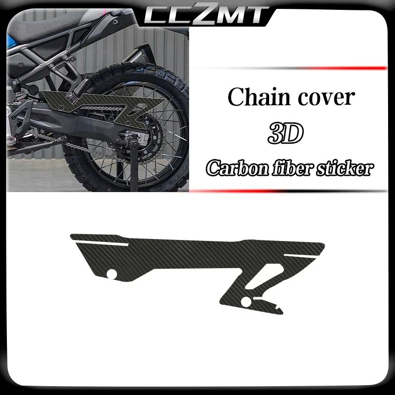 For CFMOTO 450MT 2024 carbon fiber 3D fuel tank stickers body protection stickers waterproof stickers modification accessories