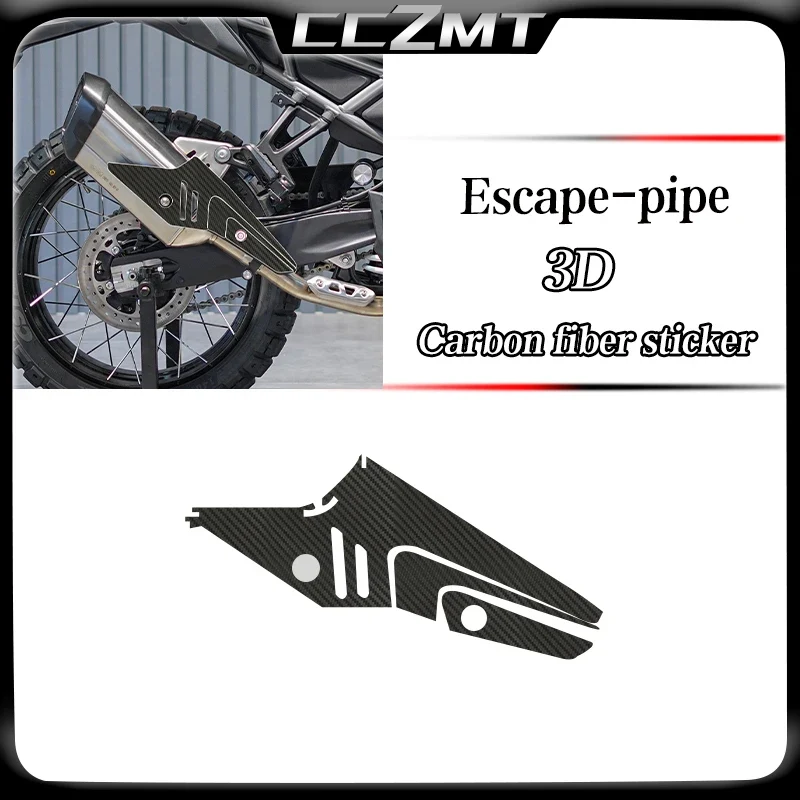 For CFMOTO 450MT 2024 carbon fiber 3D fuel tank stickers body protection stickers waterproof stickers modification accessories