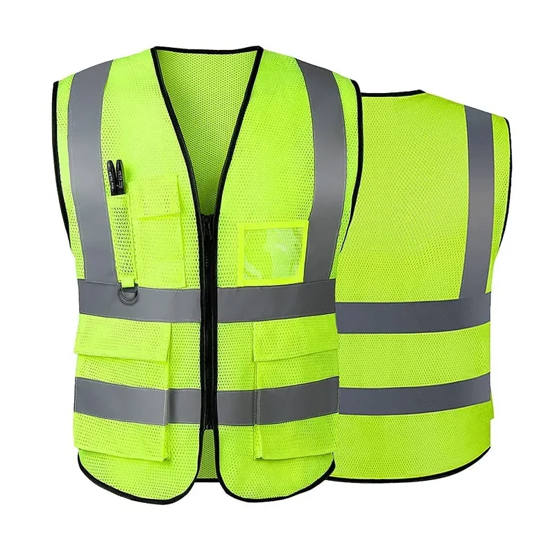 High Visibility Signal Vest Work Safety Jacket Reflective Safety Vest To Work For Men Luminous Vest Fluorescent