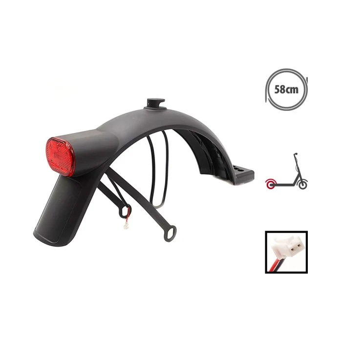 Garde boue arriere Xiaomi Scooter 4 2nd Generation Original (Modele 3 Trous)