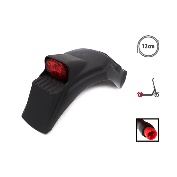 Garde boue arriere avec LED Dualtron Togo noir