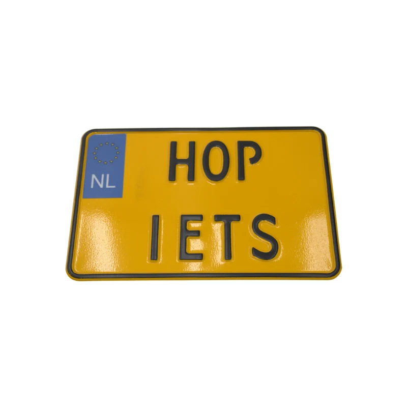 Plaque de moto personnalisée Hop Something