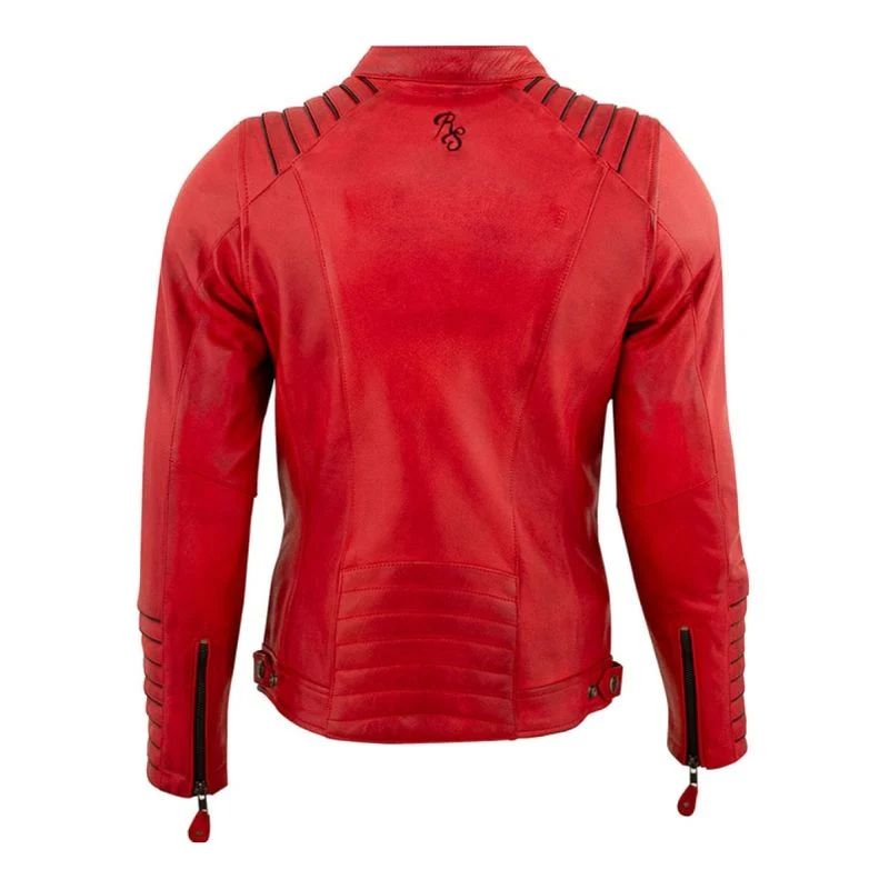 Blouson de moto femme AA - Jacket Amanda rouge