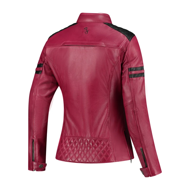 Blouson de moto femme AA - Jack Joyce V2 rouge bordeaux