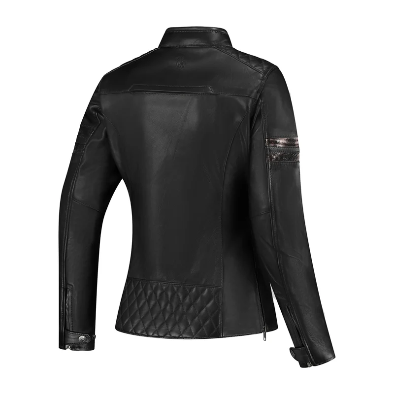 Blouson de moto femme AA - Jack Joyce V2 noir brillant