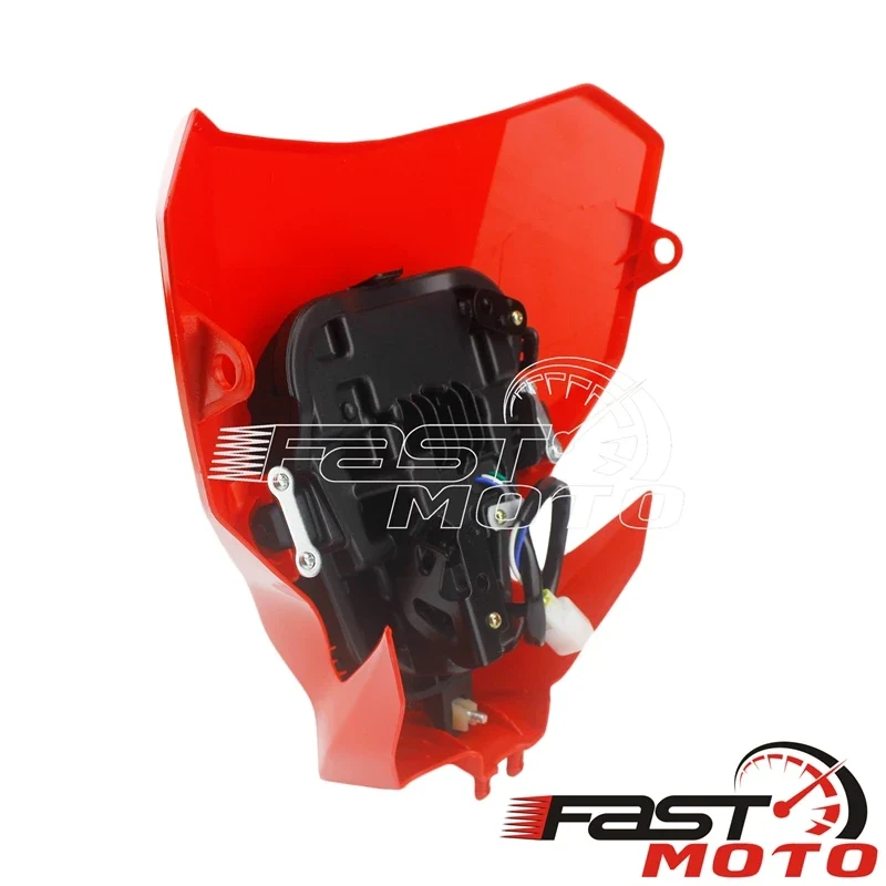 LED CRF Headlight Supermoto Redmoto Daytime Running Light Front Lamp Mask Fairing for Honda CRF CR 125 250 450 110 R X RX L