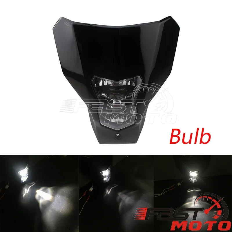 LED CRF Headlight Supermoto Redmoto Daytime Running Light Front Lamp Mask Fairing for Honda CRF CR 125 250 450 110 R X RX L