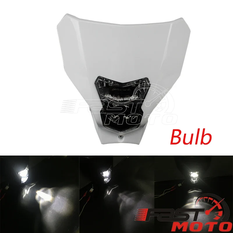 LED CRF Headlight Supermoto Redmoto Daytime Running Light Front Lamp Mask Fairing for Honda CRF CR 125 250 450 110 R X RX L