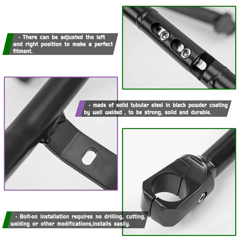 Motorcycle Accessories Engine Guard Crash Bars Bumper Frame Protector Fairing For KTM 790 Adventure R 790 ADV 2019-2023 Black US