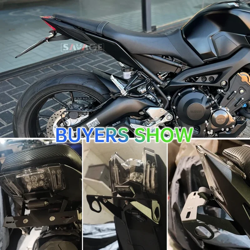 For YAMAHA MT-09/SP FZ-09 2017-2020 Motorcycle License Plate Holder LED Light Tail Tidy Fender Eliminator MT09 2018 FZ09 MT 09