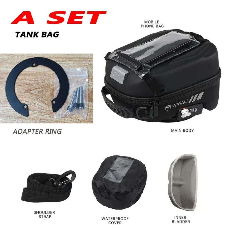 Motorcycle Tank Bag for VOGE DS900X 900DSX DSX900 DSX 900 DSX 900X 5.5L Large Capacity Detachable With Password Lock Storage Bag