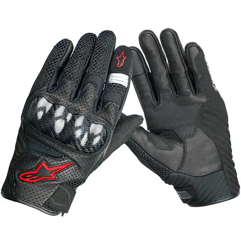 Italian A-star GPX original single racing gloves, motorcycle riding leather anti drop all season wind resistant gloves
