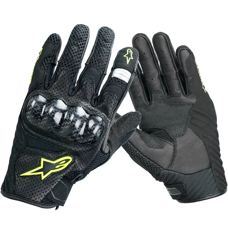 Italian A-star GPX original single racing gloves, motorcycle riding leather anti drop all season wind resistant gloves