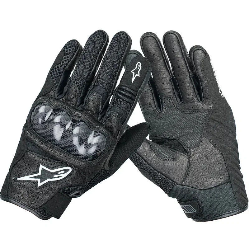 Italian A-star GPX original single racing gloves, motorcycle riding leather anti drop all season wind resistant gloves