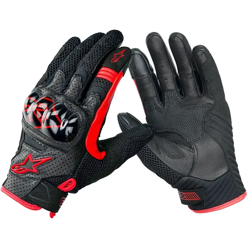 Italian A-star GPX original single racing gloves, motorcycle riding leather anti drop all season wind resistant gloves