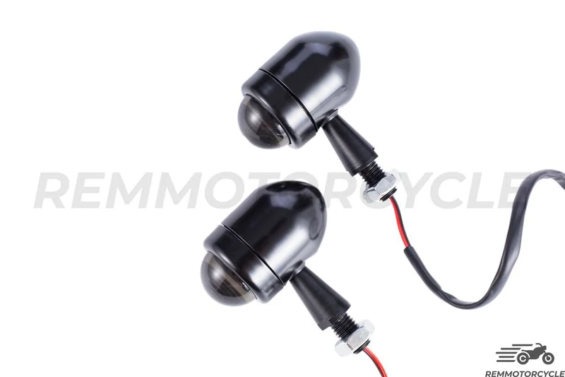 Lot de 4 Clignotants Led Noir Lentille Noir