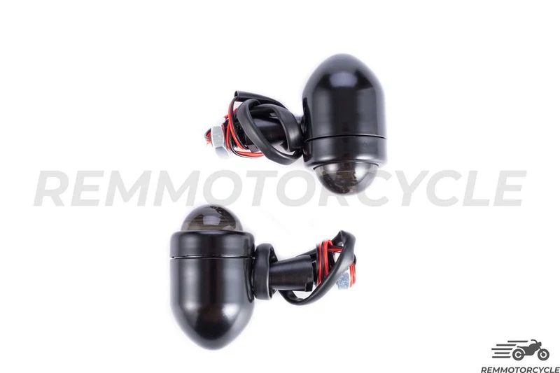 Lot de 4 Clignotants Led Noir Lentille Noir