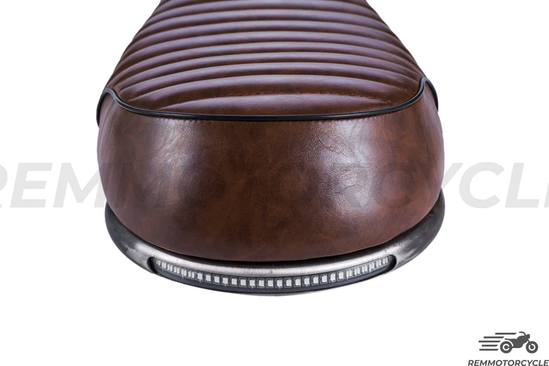 selle scrambler avec Boucle Arrière moto feux LED