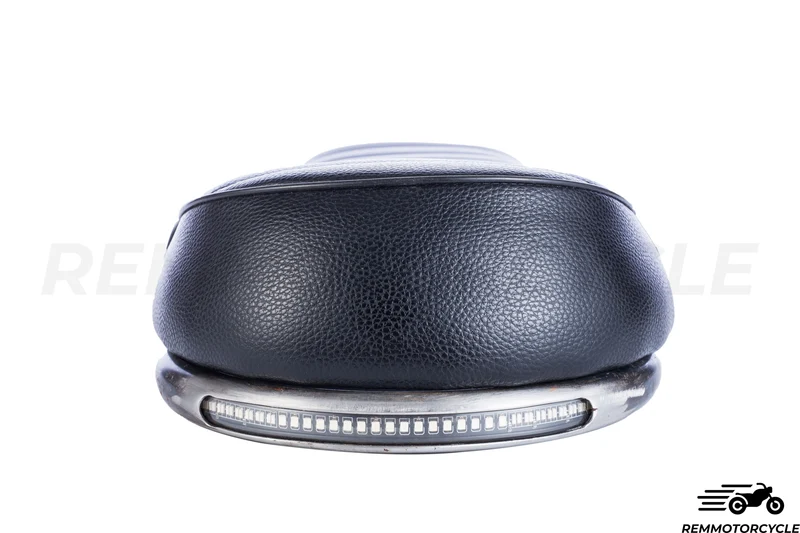 Selle Moto Noir + Boucle Plate Courte + bande LED intégrée