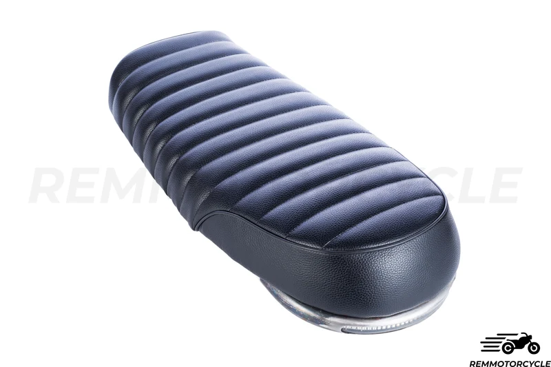 Selle Moto Noir + Boucle Plate Courte + bande LED intégrée