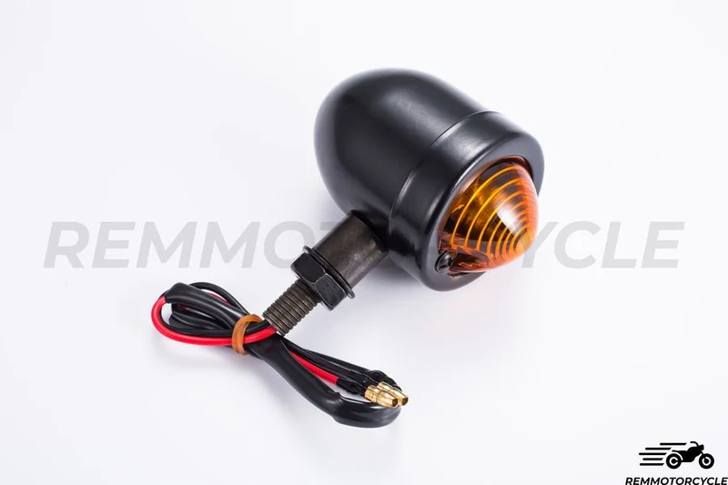 Paire de Clignotants Bullet Métal Noir ou Chrome