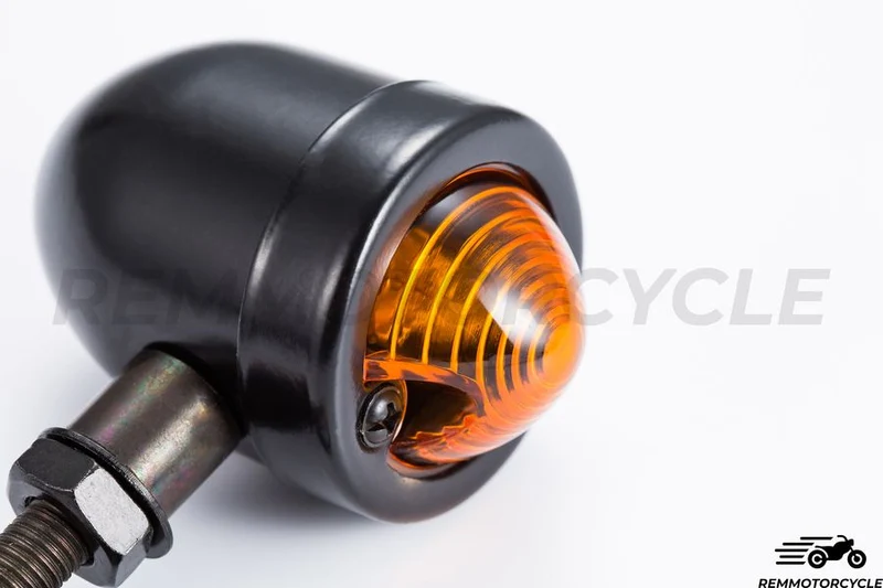 Paire de Clignotants Bullet Métal Noir ou Chrome