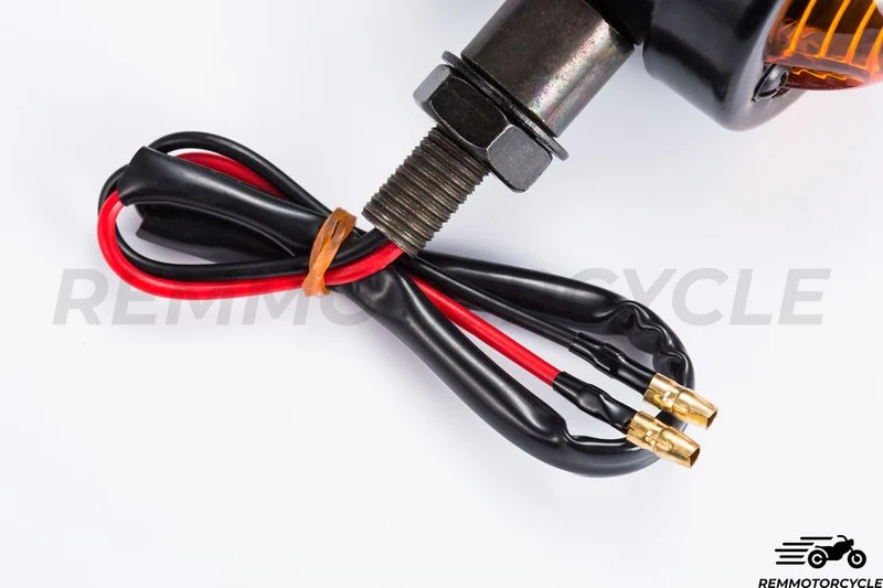 Paire de Clignotants Bullet Métal Noir ou Chrome