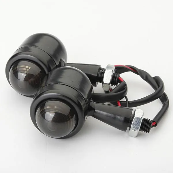 Paire de Clignotants Led Bullet Noir ou Chrome Différentes Lentilles