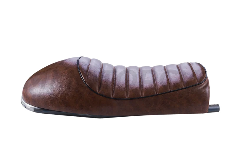 Selle Racing Marron + Boucle plate longue + LED
