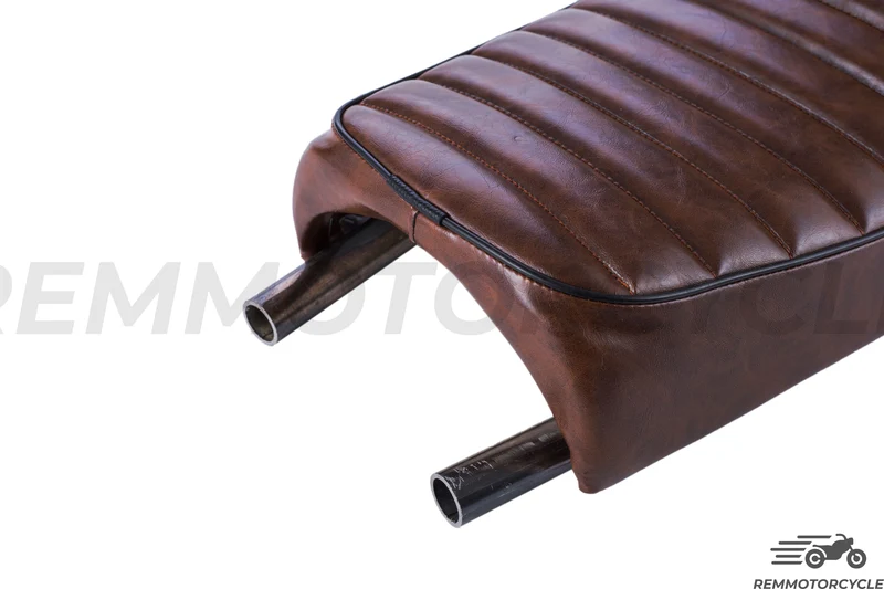 Selle Racing Marron + Boucle plate longue + LED