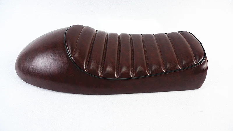 Selle Racing Marron + Boucle plate longue + LED
