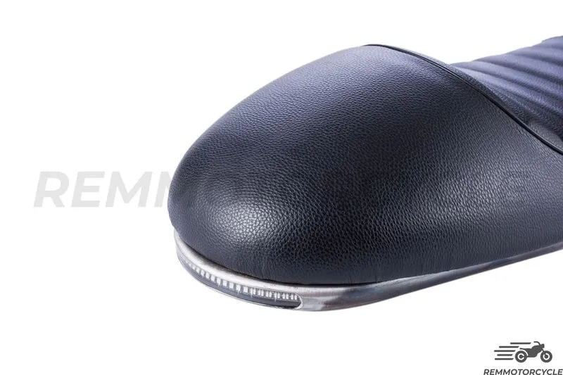 Selle Noir Racing + Boucle plate longue + Bande LED