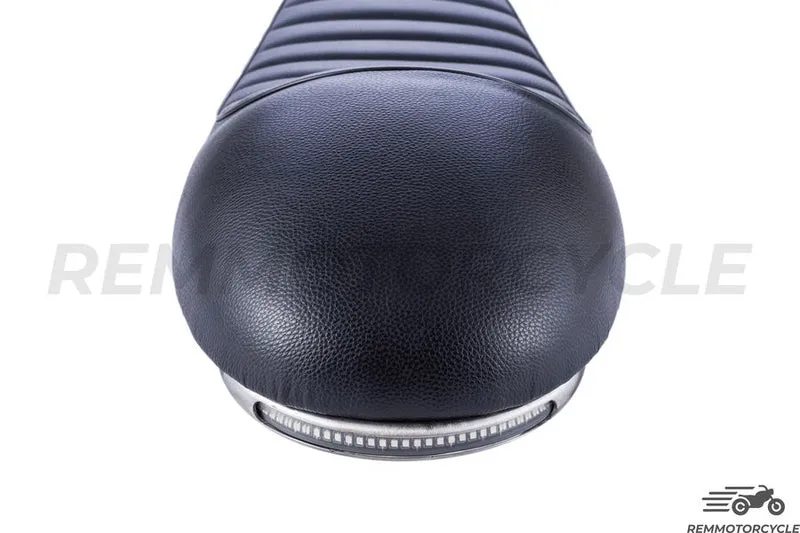 Selle Noir Racing + Boucle plate longue + Bande LED