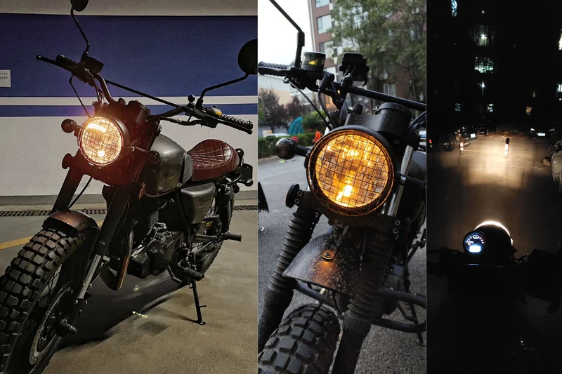 Phare Scrambler Homologué avec Grille