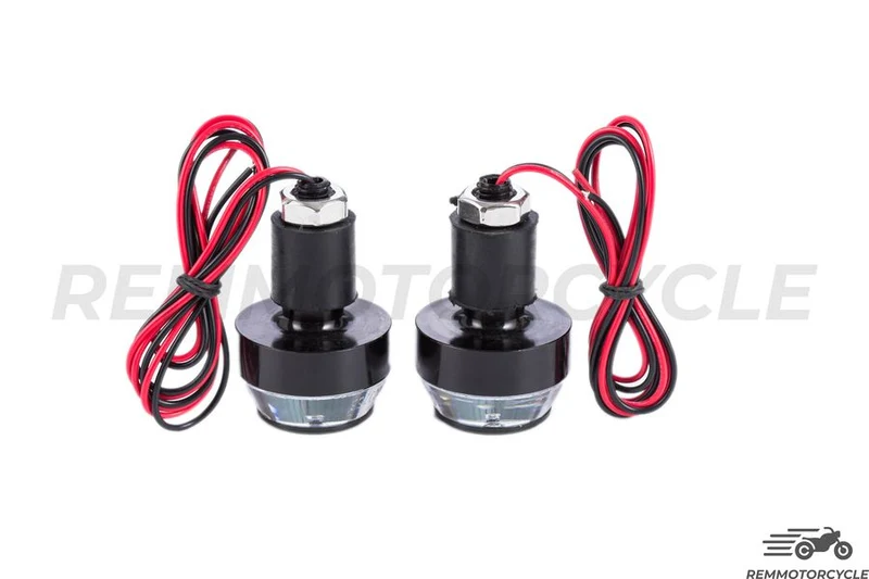 Paire de Clignotants Embouts de Guidon Bulles