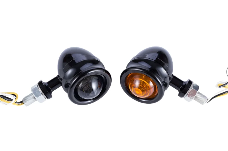 Paire de Clignotants Bulles CNC Noir