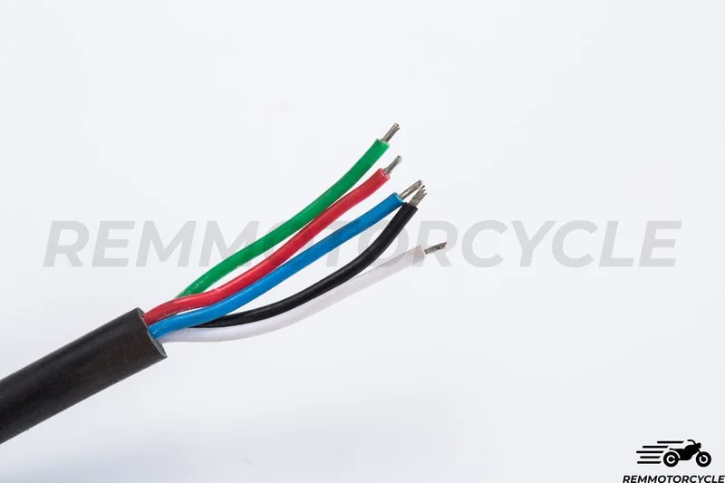 Boucle arriere moto avec Bande LED Intégrée Plate ou Relevée Dia. 25 mm