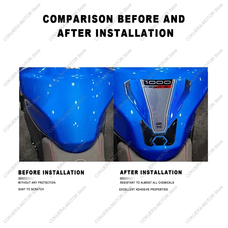 Tank Pad 3D Motorcycle Tank Stickers For GSX-S 1000 GX 2024 3D Gel Resin Protection Sticker Decals