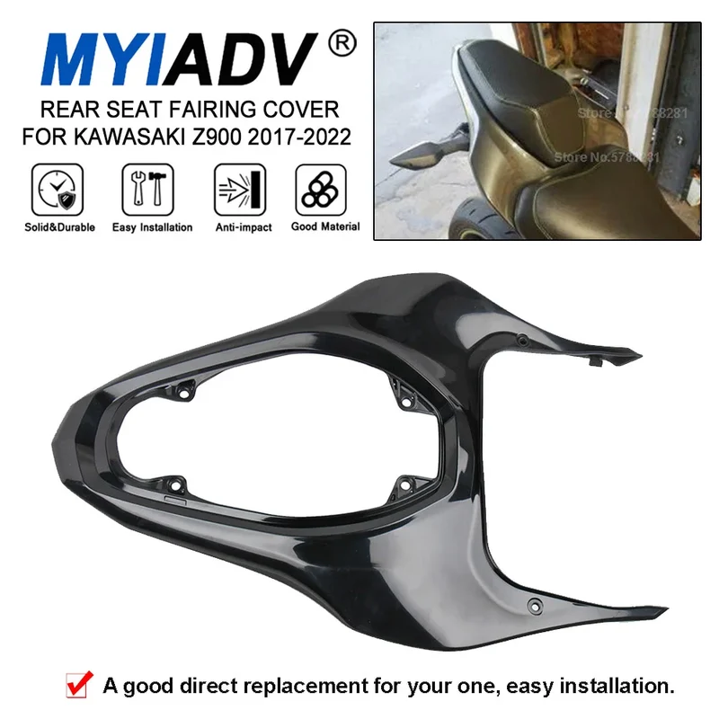 For Kawasaki Z900 2017 2018 2019 2020 2021 2022 Motorcycle Accessories Unpainted Upper Rear Seat Fairing Cover Duck Tail Panel