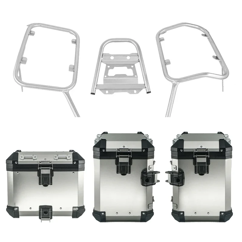 Motorcycle Helmet Box Top Tail Rear Luggage Storage Tool Cases Panniers With Bracket Rack For Honda NC750X NC 750 X/S 2021-2023