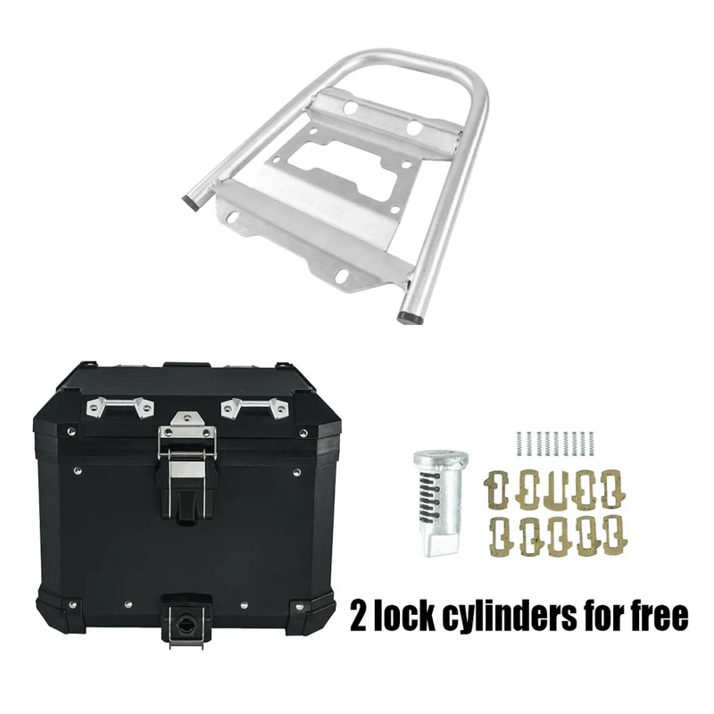 Motorcycle Helmet Box Top Tail Rear Luggage Storage Tool Cases Panniers With Bracket Rack For Honda NC750X NC 750 X/S 2021-2023